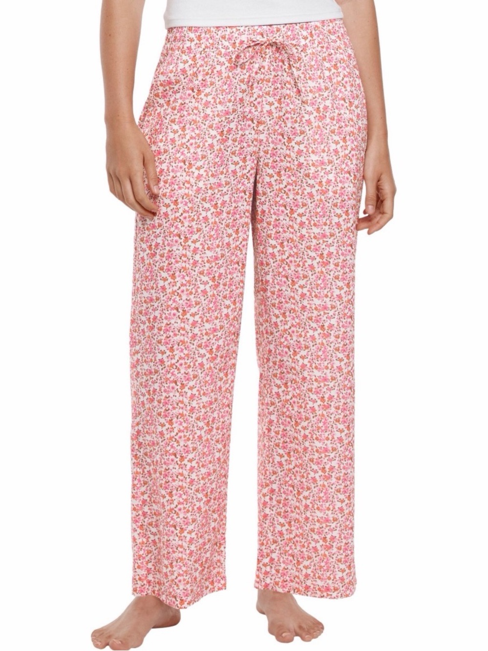 GAP Pink Floral Elastic Waist Pajama Pants